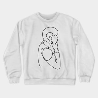 Man Line Art Crewneck Sweatshirt